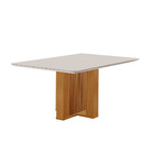 Conjunto Sala De Jantar Mesa Lisboa Com Tampo De Vidro 180cm