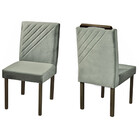 Conjunto Sala De Jantar Mesa Lisy E 4 Cadeiras Veludo Móveis