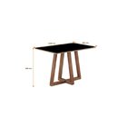 Conjunto Sala De Jantar Mesa Livia 120cm Tampo Vidro/mdf Com