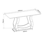 Conjunto Sala De Jantar Mesa Livia 160x80cm Tampo Vidro/mdf C