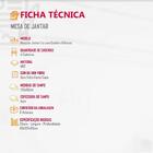 Conjunto Sala De Jantar Mesa Liz 120cm Mdf Canto Copo E 4 Cad