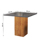 Conjunto Sala De Jantar Mesa Lord Quadrada 0,90m 4 Cadeiras B
