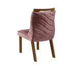 Conjunto Sala De Jantar Mesa Lottus Tampo Mdf E Vidro E 4 Cad