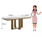 Conjunto Sala De Jantar Mesa Lottus Tampo Mdf E Vidro E 4 Cad