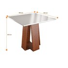 Conjunto Sala De Jantar Mesa Luci 90cm Tampo Mdf Com 4 Cadeir