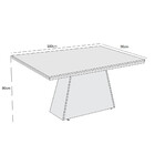 Conjunto Sala De Jantar Mesa Luna 180cm 6 Cadeiras Madeira Lu