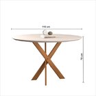 Conjunto Sala De Jantar Mesa Maceió 100cm Tampo Redondo Vidro