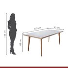 Conjunto Sala De Jantar Mesa Mad 135cm Com 4 Cadeiras Versale