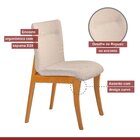 Conjunto Sala De Jantar Mesa Mad 160cm Com 6 Cadeiras Debora