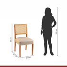 Conjunto Sala De Jantar Mesa Mad 160cm Com 6 Cadeiras Versale