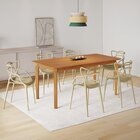 Conjunto Sala De Jantar Mesa Madeira Maciça Com 6 Cadeiras Al