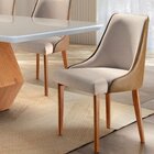 Conjunto Sala De Jantar Mesa Madeira Maciça Sarah E 8 Cadeira