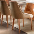 Conjunto Sala De Jantar Mesa Madeira Maciça Sarah E 8 Cadeira