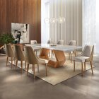Conjunto Sala De Jantar Mesa Madeira Maciça Sarah E 8 Cadeira