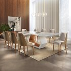 Conjunto Sala De Jantar Mesa Madeira Maciça Sarah E 8 Cadeira