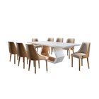 Conjunto Sala De Jantar Mesa Madeira Maciça Sarah E 8 Cadeira