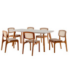 Conjunto Sala De Jantar Mesa Malta 160cm Com 6 Cadeiras Malta