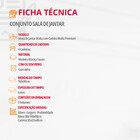 Conjunto Sala De Jantar Mesa Malta 160cm Com 6 Cadeiras Malta