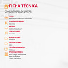 Conjunto Sala De Jantar Mesa Malta 160cm Com Vidro E 6 Cadeir