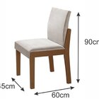 Conjunto Sala De Jantar Mesa Marialice Tampo Vidro/mdf Com 4