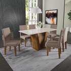 Conjunto Sala De Jantar Mesa Medelin Com 6 Cadeiras Venus  Pi