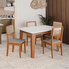 Conjunto Sala De Jantar Mesa Miami 1,20m 4 Cadeiras Santiago