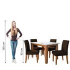 Conjunto Sala De Jantar Mesa Miami 1,20m 4 Cadeiras Trieste D