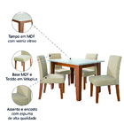 Conjunto Sala De Jantar Mesa Miami 1,20m 4 Cadeiras Trieste M