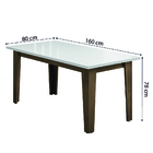 Conjunto Sala De Jantar Mesa Miami 1,60m 6 Cadeiras Dakar Ced