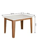 Conjunto Sala De Jantar Mesa Miami Quadrada 1,20m 4 Cadeiras