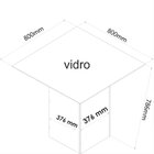 Conjunto Sala De Jantar Mesa Milao Tampo Vidro Com 4 Cadeiras