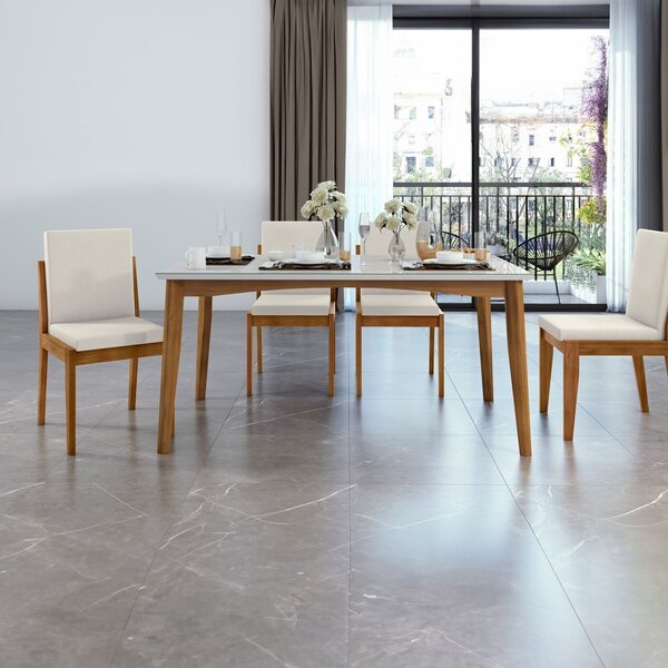 Conjunto Sala De Jantar Mesa Monalisa Com 4 Cadeiras Lady Em