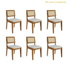 Conjunto Sala De Jantar Mesa Monalisa Com 6 Cadeiras Rainha N