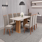 Conjunto Sala De Jantar Mesa Munique Com 8 Cadeiras Cristal V