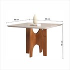 Conjunto Sala De Jantar Mesa Natal Tampo Vidro/mdf Com 4 Cade