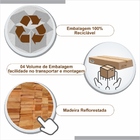 Conjunto Sala De Jantar Mesa Natal Tampo Vidro/mdf Com 4 Cade