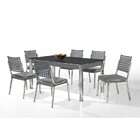 Conjunto Sala De Jantar Mesa Natani 160x90cm Com 6 Cadeiras N