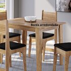 Conjunto Sala De Jantar Mesa Nicoli Retangular 110x68cm Com 4