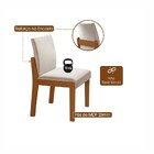 Conjunto Sala De Jantar Mesa Nuance 135cm Quadrada Tampo Vidr