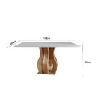 Conjunto Sala De Jantar Mesa Nuance 135cm Quadrada Tampo Vidr