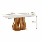 Conjunto Sala De Jantar Mesa Nuance Com Tampo De Vidro 6 Cade