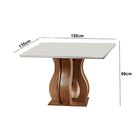 Conjunto Sala De Jantar Mesa Nuance Quadrada Tampo Vidro/mdp