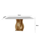 Conjunto Sala De Jantar Mesa Nuance Tampo Vidro/mdp Com 8 Cad