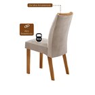 Conjunto Sala De Jantar Mesa Nuance Tampo Vidro/mdp Com 8 Cad