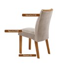 Conjunto Sala De Jantar Mesa Nuance Tampo Vidro/mdp Com 8 Cad