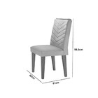 Conjunto Sala De Jantar Mesa Olímpia 90cm Mdf Canto Reto E 4