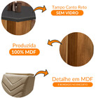Conjunto Sala De Jantar Mesa Olímpia 90cm Mdf Canto Reto E 4