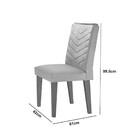 Conjunto Sala De Jantar Mesa Olímpia 90cm Mdf Canto Reto E 4