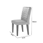 Conjunto Sala De Jantar Mesa Olímpia 90cm Tampo Em Mdf Canto