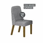 Conjunto Sala De Jantar Mesa Orgânica Com Vidro 6 Cadeiras Is